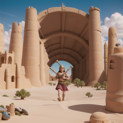 Image For Post Anime, desert, gladiator, underwater city, bagpipes, circus, HD, 4K, AI Generated Art