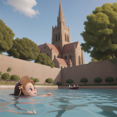 Image For Post Anime, swimming, park, cathedral, boat, sphinx, HD, 4K, AI Generated Art