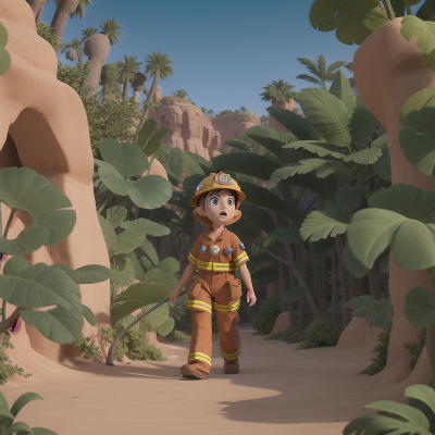 Image For Post Anime, firefighter, confusion, jungle, princess, desert oasis, HD, 4K, AI Generated Art