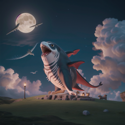 Image For Post Anime, whale, griffin, moonlight, tornado, mummies, HD, 4K, AI Generated Art