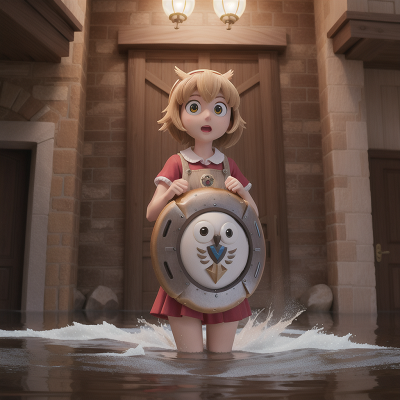 Image For Post Anime, flood, owl, shield, bakery, space, HD, 4K, AI Generated Art