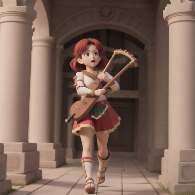 Image For Post Anime, harp, confusion, bagpipes, ancient scroll, gladiator, HD, 4K, AI Generated Art