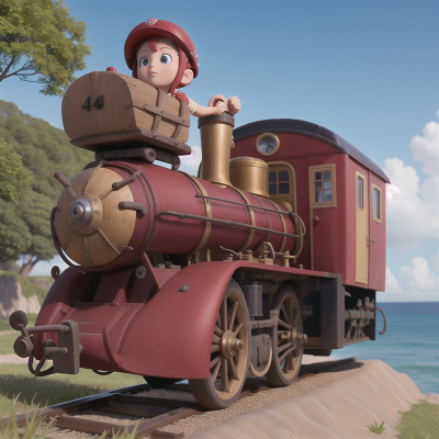 Image For Post Anime, map, bicycle, train, ocean, museum, HD, 4K, AI Generated Art