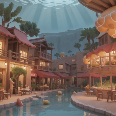 Image For Post Anime, giraffe, desert oasis, seafood restaurant, underwater city, bubble tea, HD, 4K, AI Generated Art
