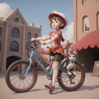 Image For Post Anime, bicycle, museum, circus, cat, camera, HD, 4K, AI Generated Art