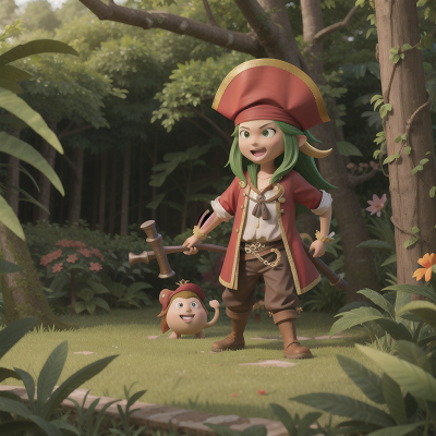 Image For Post Anime, jungle, king, garden, forest, pirate, HD, 4K, AI Generated Art
