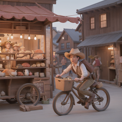 Image For Post Anime, market, archaeologist, bicycle, cowboys, seafood restaurant, HD, 4K, AI Generated Art