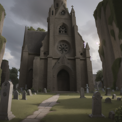 Image For Post Anime, cathedral, pirate, mechanic, haunted graveyard, cave, HD, 4K, AI Generated Art