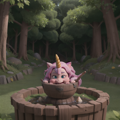 Image For Post Anime, ogre, witch's cauldron, crystal, forest, unicorn, HD, 4K, AI Generated Art