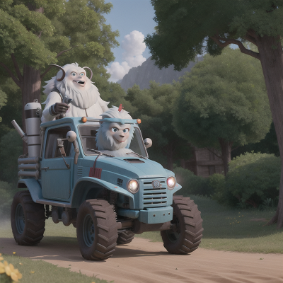 Image For Post Anime, yeti, magic portal, knights, spaceship, tractor, HD, 4K, AI Generated Art