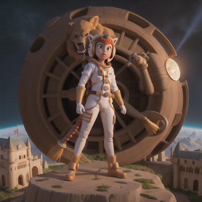 Image For Post Anime, sphinx, astronaut, maze, medieval castle, werewolf, HD, 4K, AI Generated Art