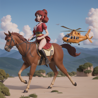 Image For Post Anime, holodeck, griffin, geisha, centaur, helicopter, HD, 4K, AI Generated Art