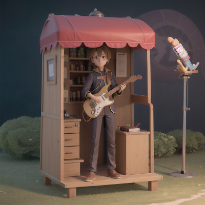 Image For Post Anime, knights, betrayal, telescope, electric guitar, hot dog stand, HD, 4K, AI Generated Art