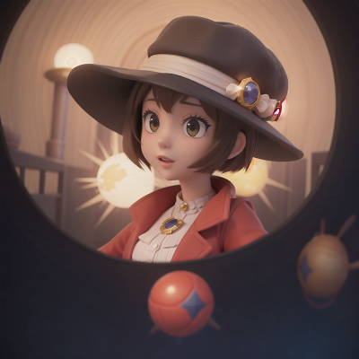 Image For Post Anime, detective, hat, princess, meteor shower, suspicion, HD, 4K, AI Generated Art