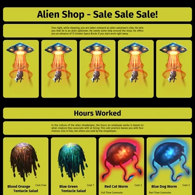 Image For Post Alien Shop - Sale! CYOA by youbetterworkb