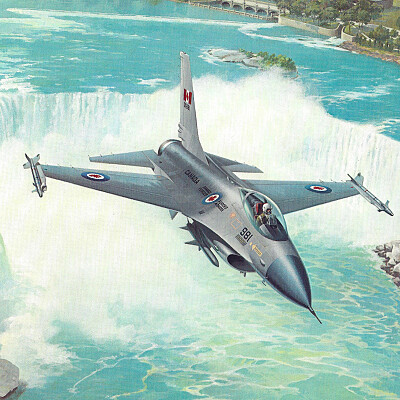Image For Post RCAF F-16 Fighting Falcon flying over Niagara Falls