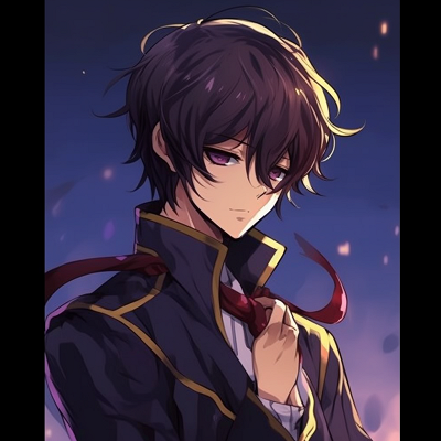 Image For Post | Lelouch from Code Geass, a stoic stance and royal pose, sharp lines and cool colors. anime boy pfp themes anime pfp - [Anime Boy PFP Art](https://hero.page/pfp/anime-boy-pfp-art)