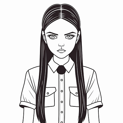 Image For Post Edgy Wednesday Addams Broad Strokes - Wallpaper