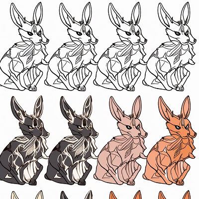 Image For Post | Eevee's evolution transformations beautifully captured; with clean lines and moderate details. printable coloring page, black and white, free download - [Eevee Evolutions Coloring Pages: Adult, Kids, Pokemon Coloring](https://hero.page/coloring/eevee-evolutions-coloring-pages:-adult-kids-pokemon-coloring)