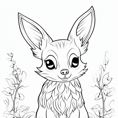 Image For Post | Eevee from Pokemon in its different evolve forms; bold shapes with simple lines. printable coloring page, black and white, free download - [Eevee Evolutions Coloring Pages: Adult, Kids, Pokemon Coloring](https://hero.page/coloring/eevee-evolutions-coloring-pages:-adult-kids-pokemon-coloring)