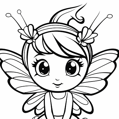 Image For Post Mischievous Rainbow Sprite Cartoon Character - Printable Coloring Page