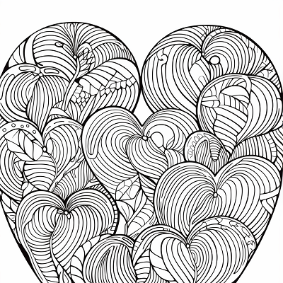 Image For Post Vivid Swirl Heart Deco - Printable Coloring Page