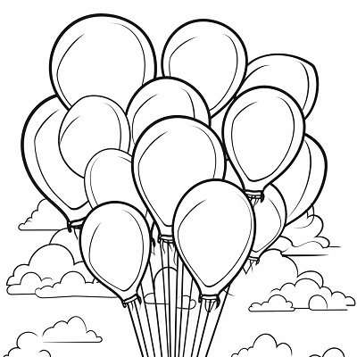 Image For Post Balloon Fiesta under the Rainbow - Printable Coloring Page