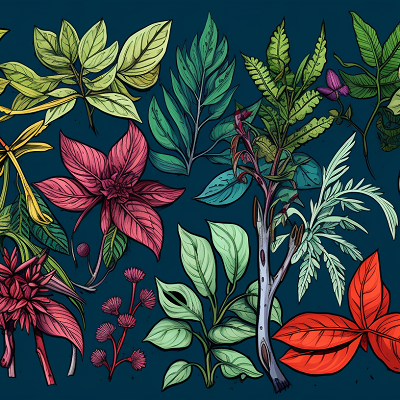 Image For Post Hand drawn Sketch of Lush Botanicals - Wallpaper