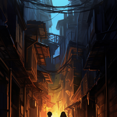 Image For Post Dark Anime Desolate Streets - Wallpaper