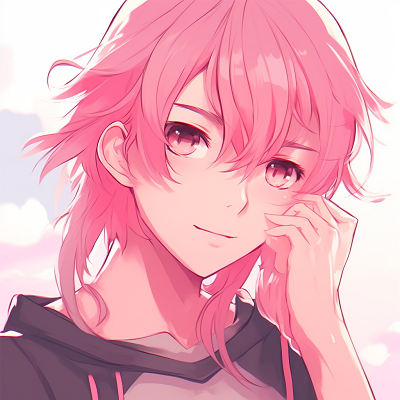 Image For Post | Close-up of an anime character's eye in pink tone, with detail focused on the reflections and depth of the iris. pink anime pfps for boys - [Pink Anime PFP](https://hero.page/pfp/pink-anime-pfp)