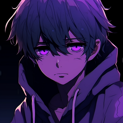 Image For Post Profile of a Smiling Purple Haired Boy - stunning purple anime pfp boys