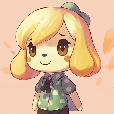Image For Post | Isabelle with a big smile, emphasis on her positive nature and cheerful color palette. illustrative animal crossing pfp - [animal crossing pfp art](https://hero.page/pfp/animal-crossing-pfp-art)