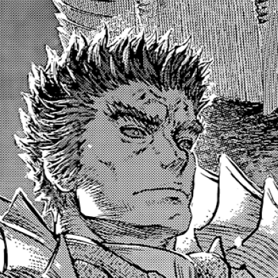 Image For Post | Aesthetic anime & manga PFP for discord, Berserk, A Fading Torch in a Pitch Black Night - 371, Page 5, Chapter 371. 1:1 square ratio. Aesthetic pfps dark, color & black and white. - [Anime Manga PFPs Berserk, Chapters 342](https://hero.page/pfp/anime-manga-pfps-berserk-chapters-342-374-aesthetic-pfps)