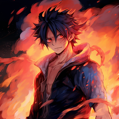 Image For Post | Natsu Dragneel from Fairy Tail showcasing his fire dragon slayer magic, vibrant colors and dynamic lines. anime characters with fire powers - [Fire Anime PFP Space](https://hero.page/pfp/fire-anime-pfp-space)