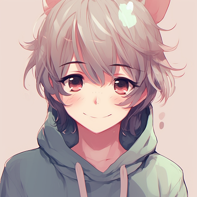 Image For Post | A cool anime boy with a serene smile, complemented by a cool color theme. adorable anime pfp illustrations - [cute pfp anime](https://hero.page/pfp/cute-pfp-anime)