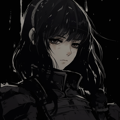 Image For Post | Dynamic close-up of an intense anime protagonist with dark backgrounds. dark themed aesthetic anime pfp - [Dark Aesthetic Anime PFP Collection](https://hero.page/pfp/dark-aesthetic-anime-pfp-collection)
