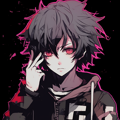 Image For Post | Close-up of Eraser Head's face, highlighting his stern gaze through fine lines and monochrome design. edgy anime pfp male characters - [Edgy Anime PFP Collection](https://hero.page/pfp/edgy-anime-pfp-collection)