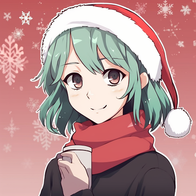 Image For Post | Festive version of Makoto Kino from Sailor Moon, mint green background with snowflakes, bright colours and smooth lines. top rated anime christmas pfp - [anime christmas pfp optimized space](https://hero.page/pfp/anime-christmas-pfp-optimized-space)