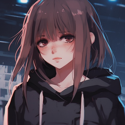 Image For Post | Anime girl with long flowing hair, illustrated with intricate lines, layers and a melancholic color palette. aesthetic anime girl with sad pfp - [Sad PFP Anime](https://hero.page/pfp/sad-pfp-anime)