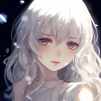 Image For Post | Anime character in a mystical forest setting, white theme and detailed nature elements. aesthetic white anime pfp - [White Anime PFP](https://hero.page/pfp/white-anime-pfp)