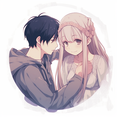 Image For Post | Romantic duo of Kirito and Asuna, emphasis on emotional expressions and gentle hues best duo: matching anime pfp for girl and boy couples - [Boosted Selection of Matching Anime PFP for Couples](https://hero.page/pfp/boosted-selection-of-matching-anime-pfp-for-couples)