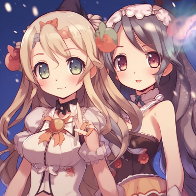 Image For Post | Three magical girl characters depicting unique magic attributes, pastel shades, and sparkly effects. girl anime trio pfp pfp for discord. - [Anime Trio PFP](https://hero.page/pfp/anime-trio-pfp)