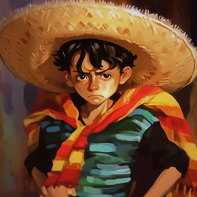 Image For Post | Anime boy character styled as a Mexican luchador, bold outlines and dynamic pose. stylish mexican pfp boys pfp for discord. - [Mexican Anime Pfp Collection](https://hero.page/pfp/mexican-anime-pfp-collection)