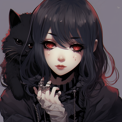 Image For Post | Goth Anime girl with a wistful look, deep, intense colors and delicate lines showcase her melancholic expression. pfp concepts: goth anime pfp for discord. - [Goth Anime Girl PFP](https://hero.page/pfp/goth-anime-girl-pfp)