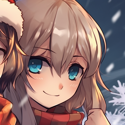 Image For Post | Two characters building a snowman together, monochromatic color scheme with hints of vibrant colors. christmas matching pfp for friends pfp for discord. - [christmas matching pfp, aesthetic matching pfp ideas](https://hero.page/pfp/christmas-matching-pfp-aesthetic-matching-pfp-ideas)