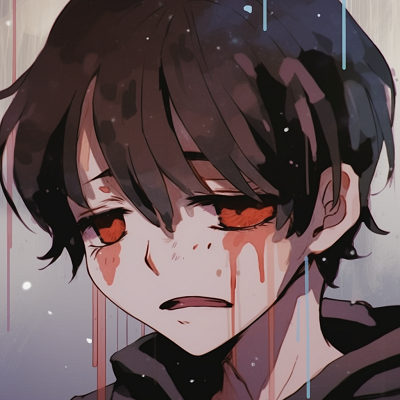 Image For Post | Portrait of a crying anime boy, captured in a dramatic moment with fine details and contrasting color scheme. crying male anime pfp pfp for discord. - [Crying Anime PFP](https://hero.page/pfp/crying-anime-pfp)
