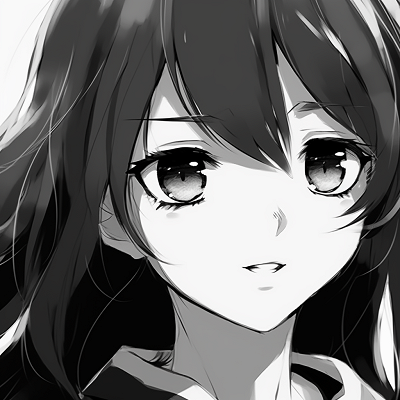 Image For Post | Monochrome portrait of a contemplative female anime character, her gaze slightly distant. famous black and white pfp female anime pfp for discord. - [Top Black And White PFP Anime](https://hero.page/pfp/top-black-and-white-pfp-anime)