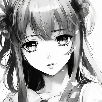 Image For Post | Close-up view of a classic anime girl, high contrast, and emphasis on expressive eyes. classic black and white anime girl pfp pfp for discord. - [Top Black And White PFP Anime](https://hero.page/pfp/top-black-and-white-pfp-anime)