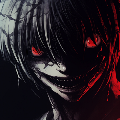 Image For Post | Kaneki in monochrome with glowing eyes. unique ideas for scary anime pfp pfp for discord. - [Scary Anime PFP Collection](https://hero.page/pfp/scary-anime-pfp-collection)