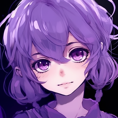 Image For Post | Close-up of a violet-haired anime girl, highlighting her mesmerizing eyes and delicate features. adorable purple anime pfp pfp for discord. - [Purple Pfp Anime Collection](https://hero.page/pfp/purple-pfp-anime-collection)